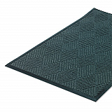 Super-Soaker Diamond Wiper/Scraper Mat, Rectangular, Slate Green Carpeted Surface, 36" x 10 ft (S1R310ST)