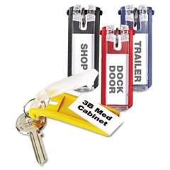 Durable Key Tags for Locking Key Cabinets, Plastic, 1 1/8 x 2 3/4, Assorted, 24/Pack (194900)