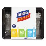 Dixie Combo Pack, Tray with Clear Plastic Utensils, 90 Forks, 30 Knives, 60 Spoons (CH0369DX7PK)