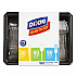 Combo Pack, Tray with Clear Plastic Utensils, Heavyweight, (90) Forks/(30) Knives/(60) Spoons, Plastic, Clear, 1,800/Carton (CH0369DX7PK)