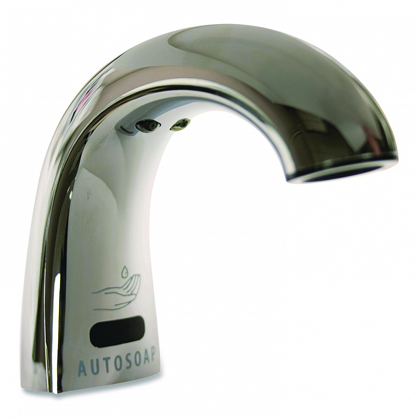 One Shot Soap Dispenser - Touch Free, Foam, 800 mL/1,600 mL, 1.9 x 5.5 x 4, Polished Chrome (4870465)