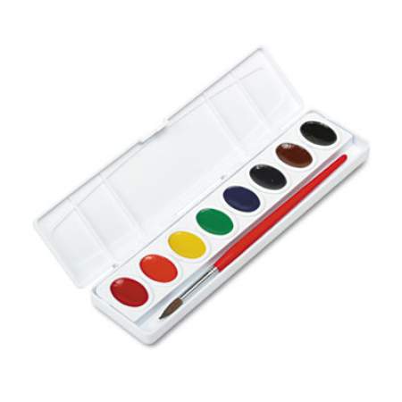 Prang Professional Watercolors, 8 Assorted Colors, Oval Pan Palette Tray (00800)