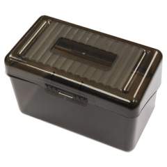 Universal Plastic Index Card Boxes, Holds 300 3 x 5 Cards, 5.63 x 3.25 x 3.75, Translucent Black (47286)