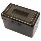 Universal Plastic Index Card Boxes, Holds 400 4 x 6 Cards, 6.78 x 4.25 x 4.5, Translucent Black (47287)