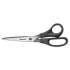 Westcott All Purpose Stainless Steel Scissors, 8" Long, 3.5" Cut Length, Black Straight Handle (16907)