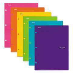 Five Star Four-Pocket Portfolio, 11 x 8.5, Assorted Colors, Trend Design, 6/Pack (38056)