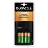Duracell ION SPEED 1000 Advanced Charger, For AA and AAA, Includes 4 AA NiMH Batteries (CEF14)