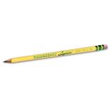 Dixon Ticonderoga Laddie Woodcase Pencil with Microban Protection, HB (#2), Black Lead, Yellow Barrel, Dozen (13304)