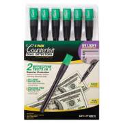Dri-Mark Counterfeit Money Detection System, UV Light; Watermark Detector; Color Change Ink, U.S. Currency, 0.8 x 0.8 x 6, Black/Green (351UV6)