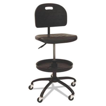 ShopSol Workbench Shop Chair, Supports Up to 300 lb, 21.25" to 28.5" Seat Height, Black (1010301)