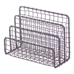 Universal Vintage Wire Mesh File and Letter Sorter, 3 Sections, DL to Legal Size Files, 6.63" x 2.88" x 5.13", Vintage Bronze (20062)