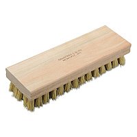 7920002407174, SKILCRAFT Hand Scrub Brush, White or Gold Polypropylene Bristles, 8" Brush, 8" Tan Hardwood Handle (2407174)