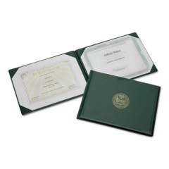 AbilityOne 7510007557077 SKILCRAFT Award Certificate Holder, 8 1/2" x 11", Army Seal, Green/Gold