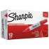 Sharpie Chisel Tip Permanent Marker, Medium Chisel Tip, Red, Dozen (38202)