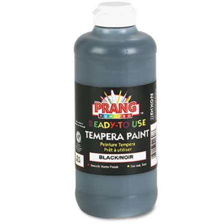 Prang Ready-to-Use Tempera Paint, Black, 16 oz Dispenser-Cap Bottle (21608)