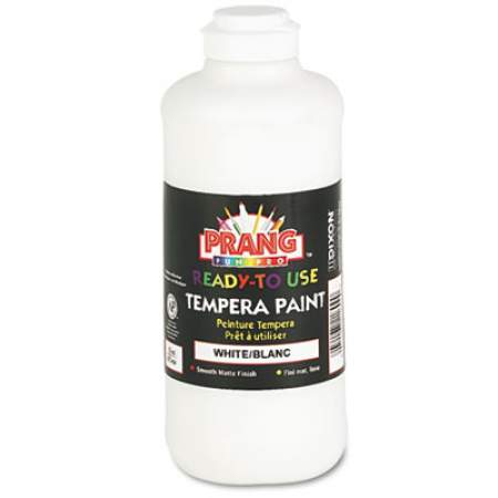 Prang Ready-to-Use Tempera Paint, White, 16 oz Dispenser-Cap Bottle (21609)