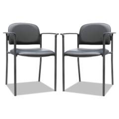 Alera Sorrento Series Stacking Guest Chair, Supports Up to 275 lb, Black, 2/Carton (ST6716A)
