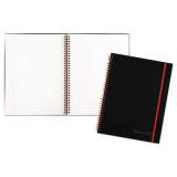 Black n' Red Twin Wire Poly Cover Notebook, 1 Subject, Wide/Legal Rule, Black Cover, 11 x 8.5, 70 Sheets (K66652)