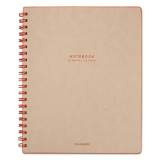 AT-A-GLANCE Collection Twinwire Notebook, 1 Subject, Wide/Legal Rule, Tan/Red Cover, 11 x 8.75, 80 Sheets (YP14107)
