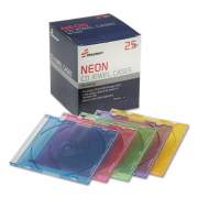 AbilityOne 7045015547682, Slim CD Cases, Assorted Colors, 25/Pack