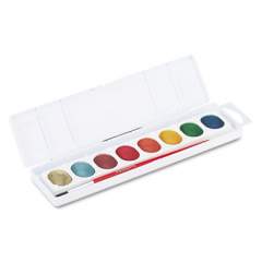 Prang Metallic Washable Watercolors, 8 Assorted Metallic Colors, Palette Tray (80516)