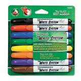Ticonderoga White System Marker, Broad Chisel Tip, Assorted Colors, 8/Set (92080)