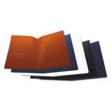 Universal Two-Pocket Plastic Folders, 100-Sheet Capacity, 11 x 8.5, Assorted, 10/Pack (20545)