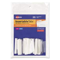 Avery Insertable Index Tabs with Printable Inserts, 1/5-Cut Tabs, Clear, 1.5" Wide, 25/Pack (16230)