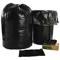 8105015173668, SKILCRAFT Recycled Content Trash Can Liners, 60 gal, 1.5 mil, 38" x 58", Black/Brown, 20/Box (5173668)