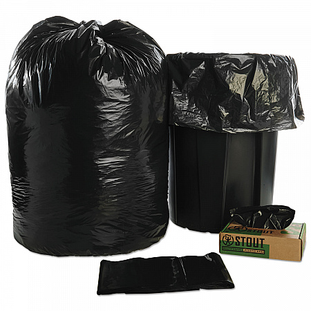 8105015173668, SKILCRAFT Recycled Content Trash Can Liners, 60 gal, 1.5 mil, 38