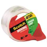 Scotch Tough Grip Moving Packaging Tape with Dispenser, 3" Core, 1.88" x 54.6 yds, Clear (3500RD)
