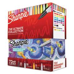 Sharpie Permanent Markers Ultimate Collection Value Pack, Assorted Bullet Tips, Assorted Colors, 72/Set (1983254)