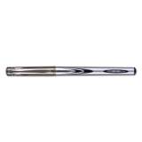 Universal Gel Pen, Stick, Medium 0.7 mm, Black Ink, Silver/Black Barrel, Dozen (39620)