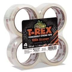 T-REX Packaging Tape, 1.88" Core, 1.88" x 35 yds, Crystal Clear, 4/Pack (285045)