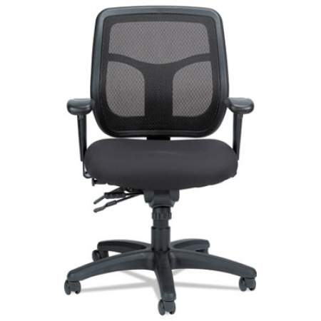 Eurotech Apollo Multi-Function Mesh Task Chair, Supports Up to 250 lb, 18.9" to 22.4" Seat Height, Silver Seat/Back, Black Base (MFT945SL)