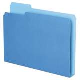 Pendaflex Double Stuff File Folders, 1/3-Cut Tabs, Letter Size, Blue, 50/Pack (54455)