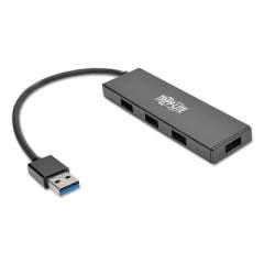 Tripp Lite Ultra-Slim Portable USB 3.0 SuperSpeed Hub, 4 Ports, Black (U360004SLIM)