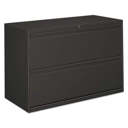 Alera Two-Drawer Lateral File Cabinet, 42w x 19.25d x 28.38h, Charcoal (ALELF4229CC)