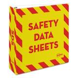 Avery Heavy-Duty Preprinted Safety Data Sheet Binder, 3 Rings, 3" Capacity, 11 x 8.5, Yellow/Red (18952)