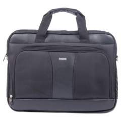 STEBCO Gregory Executive Briefcase, 2" x 18" x 13", Nylon/Synthetic Leather, Black (EXB526)