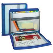 C-Line Zippered Binder w/ Expanding File, 2" Overall Expansion, 7 Sections, Letter Size, Bright Blue (48115)