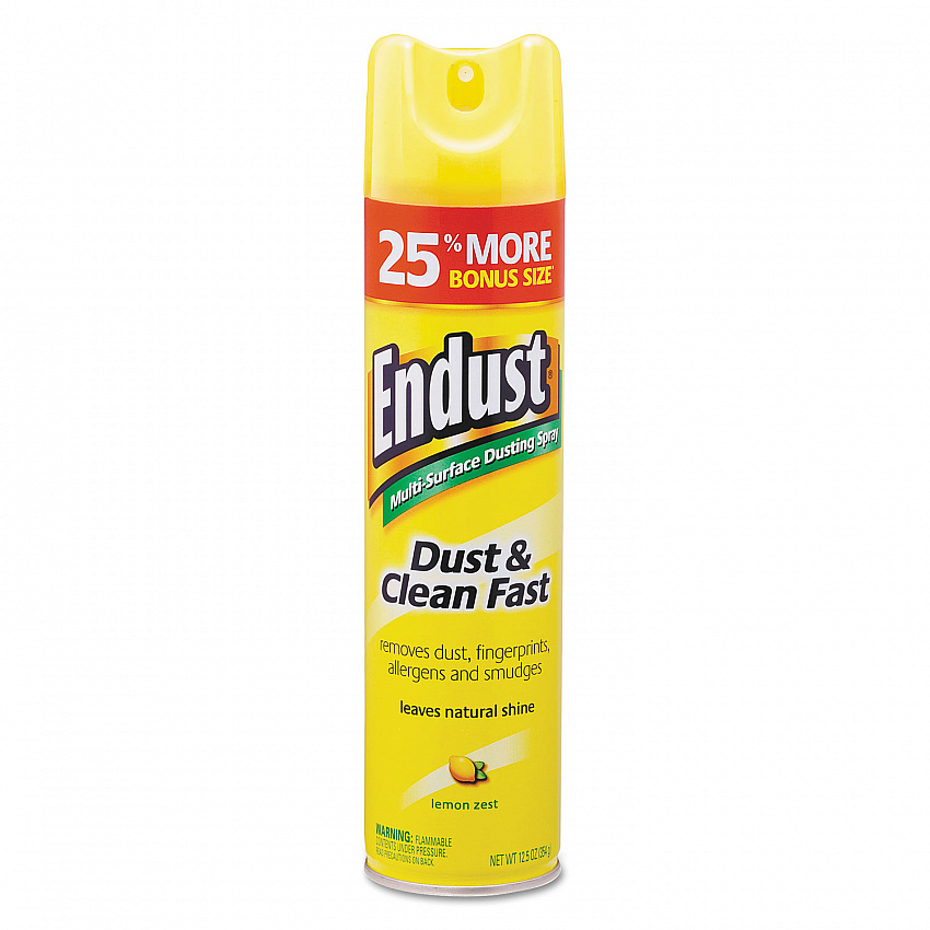 Endust Multi-Surface Dusting and Cleaning Spray, Lemon Zest Scent, 12.5 oz Aerosol Spray (CB508171EA)