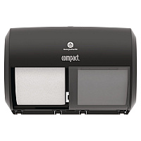 Compact Coreless Side-by-Side Double Roll Tissue Dispenser, 11.5 x 7.63 x 8, Black (56784A)