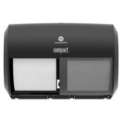 Georgia Pacific Professional Compact Coreless Side-by-Side 2-Roll Tissue Dispenser, 11.5 x 7.625 x 8, Black (56784A)