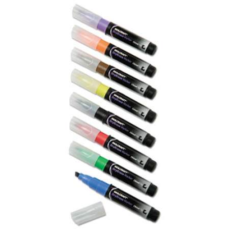 AbilityOne 7520011863605 SKILCRAFT Dry Erase Marker, Broad Chisel Tip, Assorted Colors, 8/Set