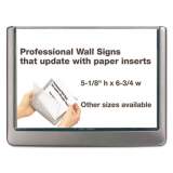 Durable Click Sign Holder For Interior Walls, 6 3/4 x 5/8 x 5 1/8, Gray (497737)