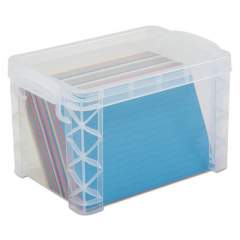 Advantus Super Stacker Storage Boxes, Holds 500 4 x 6 Cards, 7.25 x 5 x 4.75, Plastic, Clear (40305)