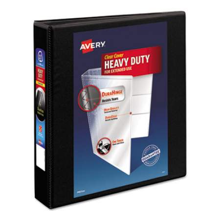 Avery Heavy-Duty Non Stick View Binder with DuraHinge and Slant Rings, 3 Rings, 1.5" Capacity, 11 x 8.5, Black, (5400) (05400)