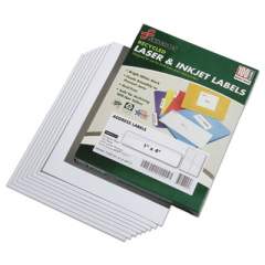 AbilityOne 7530015144913 SKILCRAFT Recycled Laser and Inkjet Labels, Inkjet/Laser Printers, 1 x 4, White, 20/Sheet, 100 Sheets/Box