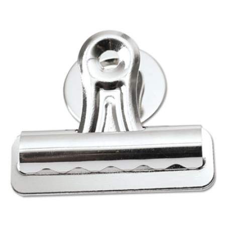Universal Bulldog Magnetic Clips, Medium, Nickel-Plated, 12/Pack (31261)